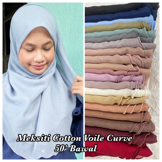 MekSiti Bawal Cotton Voile Curve Bidang 50'