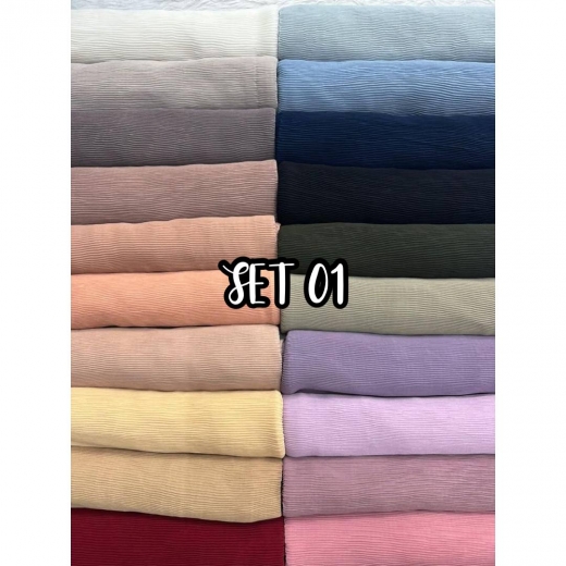 Bawal Pleated Chiffon Halfmoon